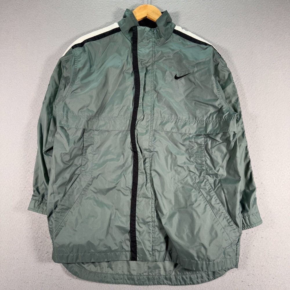 Vintage Nike Windbreaker Jacket‎ Youth Boys Large 14-16 Green Swoosh Lightweight